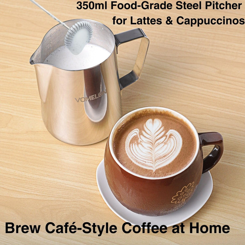 Electric Milk Frother Handheld - Compact Foam Maker with Stand & Accessories, Perfect for Coffee, Cappuccinos, Lattes, & More - Grill Parts America