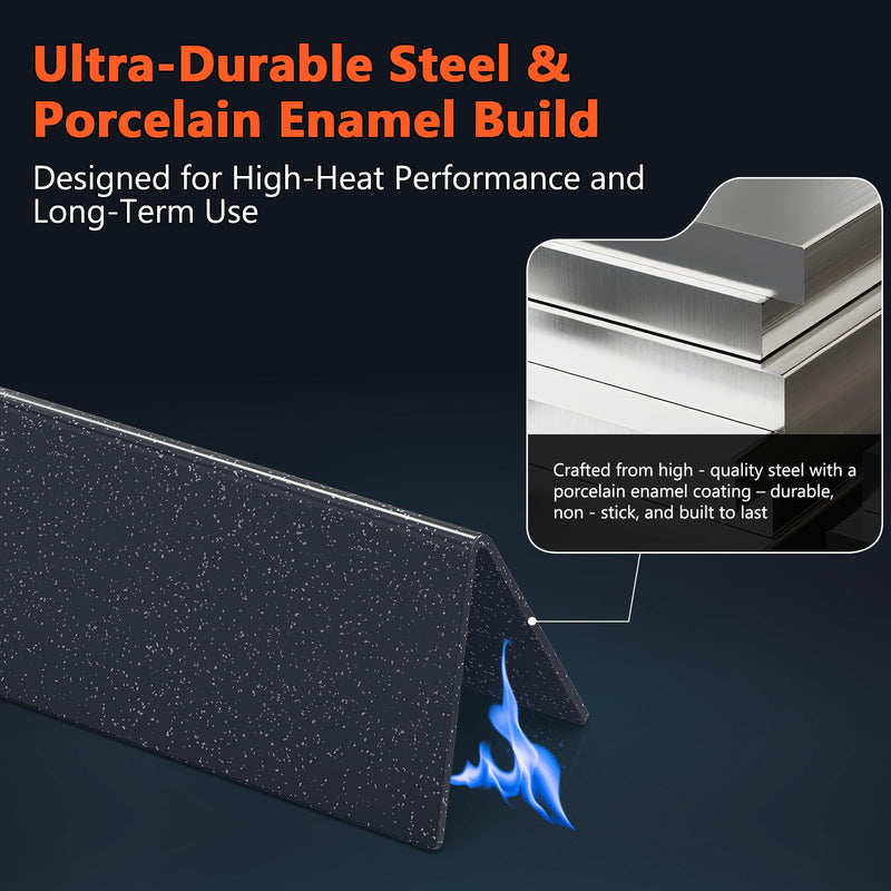 QuliMetal 24.5" Flavorizer Bars & SUS304 34.5" Grill Burners for Weber Genesis 300 Series – Fits E310, E320, S310, S320 (Side Control Panels), Replaces Weber 7540, 67722, 67820 - Grill Parts America