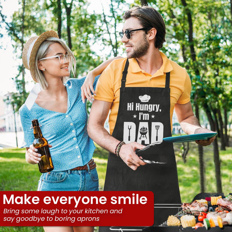 SANDJEST Funny Apron for Dad - Birthday Father’s Day Cooking Grilling Gifts for Mens - Grill Parts America