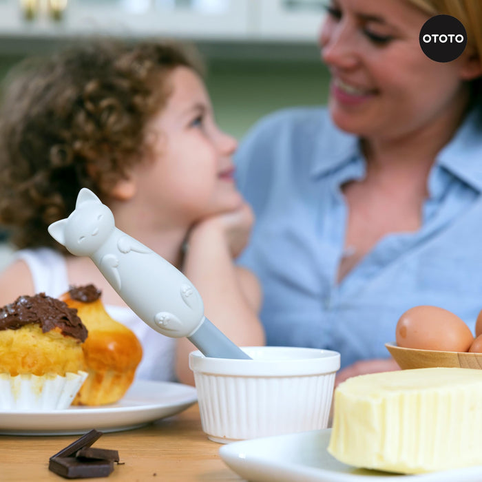 OTOTO Jar Scraper Spatula - Silicone Scraper, Cute Kitchen Accessories, Unique Fun Cooking Kitchen Gadgets for Foodies - BPA-free & 100% Food Safe (Mary Cat) - Grill Parts America