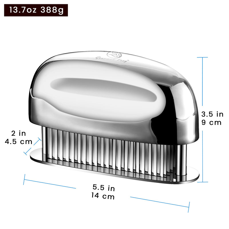Meat Tenderizer Tool, Ultra Sharp Needle Blades 100% Stainless-Steel, Heavy-Duty Kitchen Gadgets, Hand Held Meat Tenderizer Needle Tool, Cooking Gadget for Tenderizing Chicken, Steak, Veal, BBQ - Grill Parts America