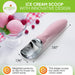 Spring Chef Ice Cream Scoop with Soft Grip Handle, Professional Heavy Duty Sturdy Scooper, Premium Kitchen Tool for Cookie Dough, Gelato, Sorbet, Pink Lemonade - Grill Parts America