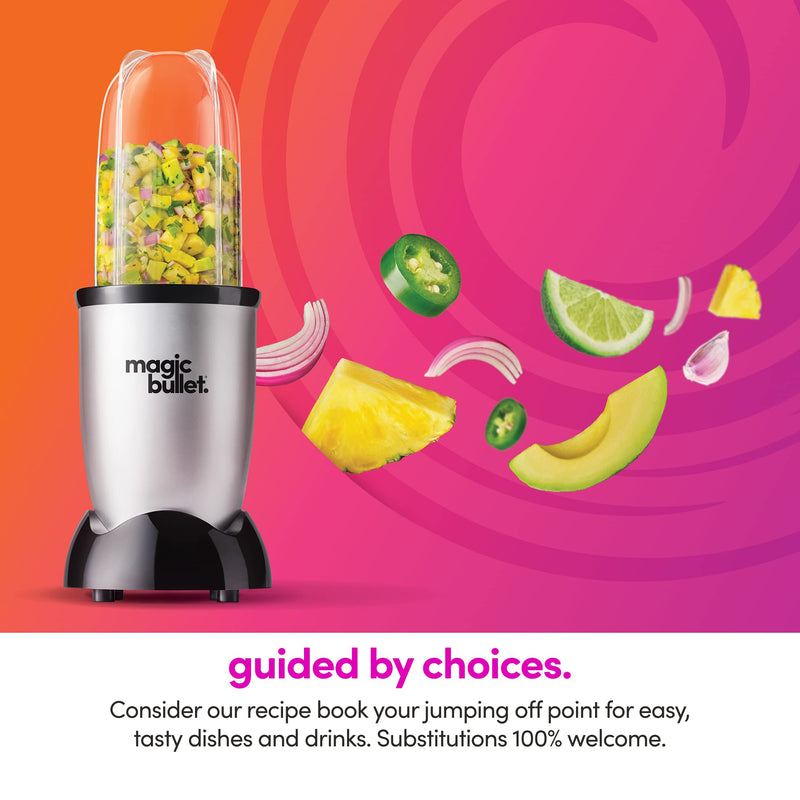 Magic Bullet Blender, Small, Silver, 11 Piece Set - Grill Parts America