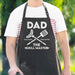 APRON DADDY Apron for Men - Dad The Man The Myth The Grill Master - Adjustable Large 1 Size Fits All - Poly/Cotton Apron with 2 Pockets - BBQ Gift Apron for Father, Husband, Chef - Grill Parts America