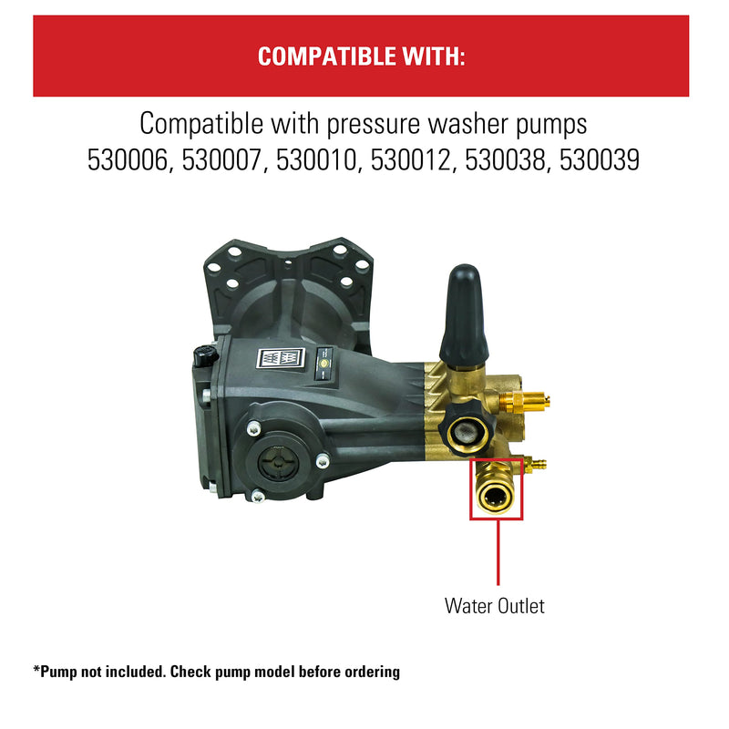 Simpson Cleaning 7110331 Replacement Water Outlet Kit for AAA Pressure Washer Pumps, Gold - Grill Parts America