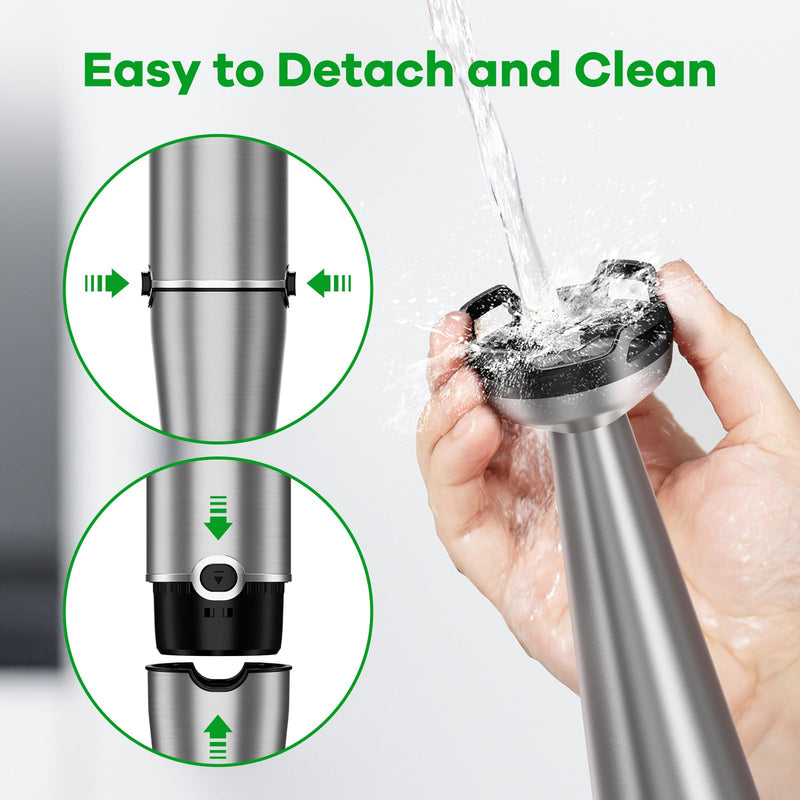 Immersion Blender Handheld Corded Hand Blender 1100W, Trigger Variable Speed 5 in 1 Stick Blender, Emulsion Blender with Chopper, Whisk and Frother for Soup, Baby Food and Smoothies - Grill Parts America