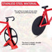 ODDIER Bicycle Shape Pizza Cutter,Ergonomic Handle Cutter, Baking Slicer Blade Stainless Steel Knife,Super Sharp Wheel Pizza Scraper Chopper - Grill Parts America