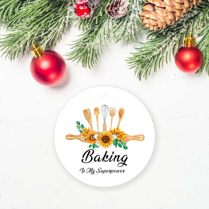 Baker Christmas Ornaments for Cooker,Chef,Mom,Xmas Tree Hanging Ornaments Ceramic Keepsake,Baking Set - Grill Parts America