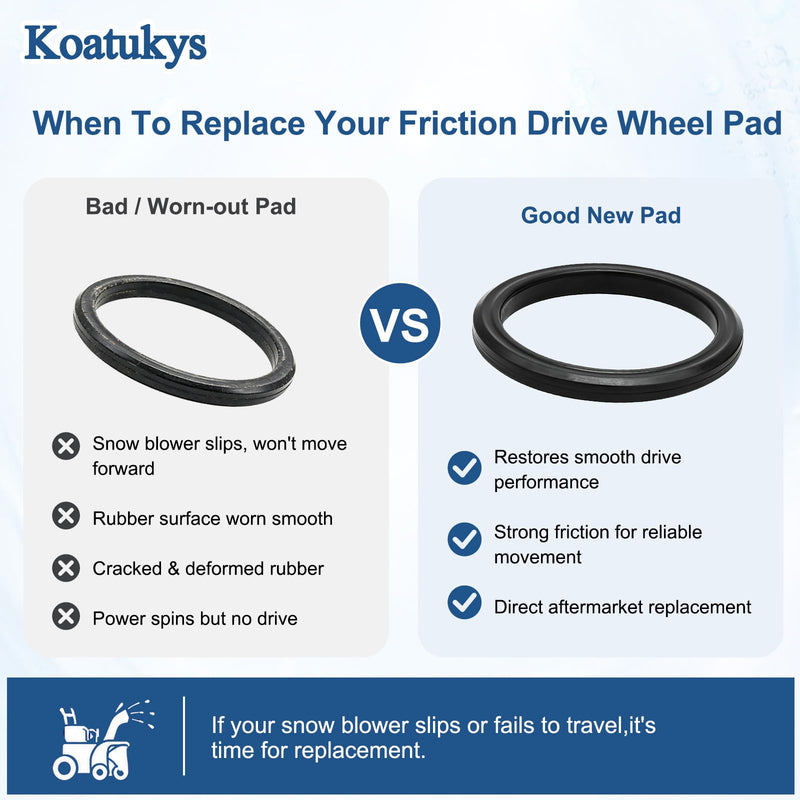 Koatukys 2PCS 935-04054 735-04054 patio friction wheels replacement parts