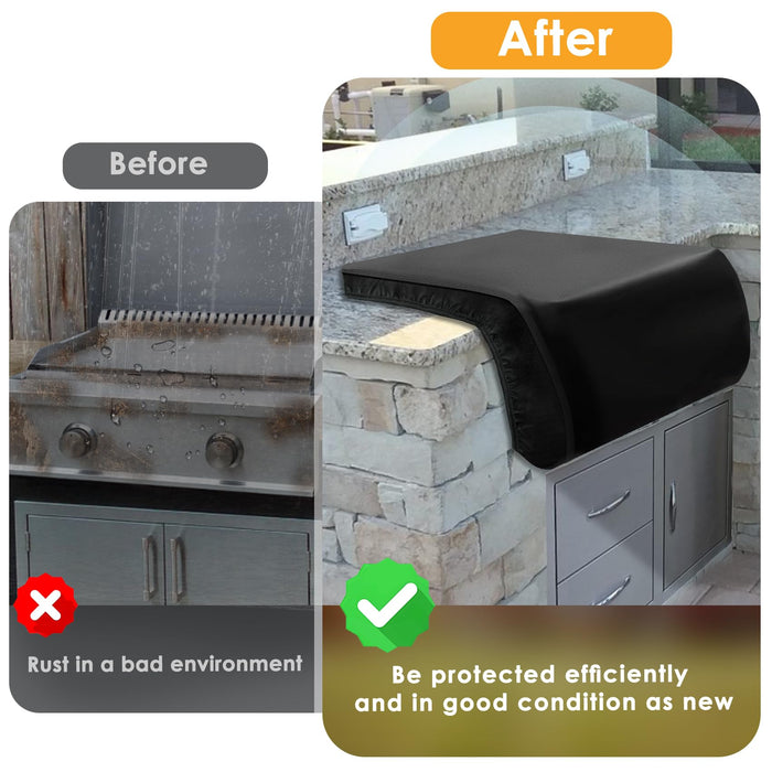 Cover for Blaze Premium LTE 30-Inch Built-in Gas Griddles, Heavy Duty Water-Resistant Cover for Blaze GRDBICV, Outdoor Kitchen Island BBQ Grill Top Cover - Grill Parts America