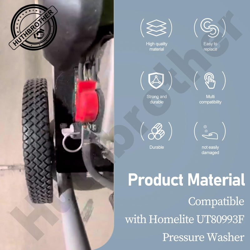 2-pack Huthbrother 12 x 1.75-inch replacement wheels with 1/2-inch hub for Homelite and Ryobi patio equipment