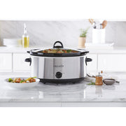 Crock-Pot 7 Quart Oval Manual Slow Cooker, Stainless Steel (SCV700-S-BR), Versatile Cookware for Large Families or Entertaining - Grill Parts America