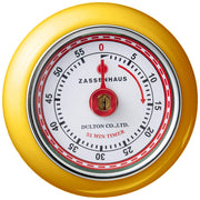 Zassenhaus Magnetic Retro Kitchen, Classic Mechanical Cooking Timer (Yellow), 2.75-Inch - Grill Parts America