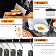 Blackstone Griddle Accessories Kit and Burger Press, 122 PCS Griddle Grill Tools Set for Blackstone Stainless Steel Grill BBQ Spatula Utensils Set with Storage Bag - Grill Parts America