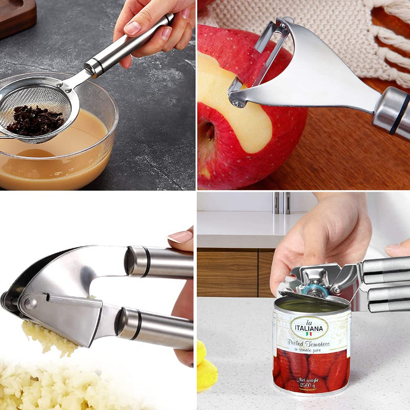 Kitchen Utensils Set- 35 PCs Cooking Utensils with Grater,Tongs, Spoon Spatula &Turner Made of Heat Resistant Food Grade Silicone and Wooden Handles Kitchen Gadgets Tools Set for Nonstick Cookware - Grill Parts America