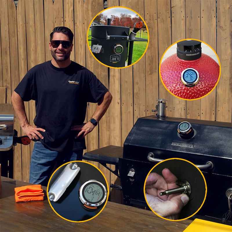 ProTemp S1 Patented Smart Grill Gauge Thermometer Hub Wi-Fi and Bluetooth for Weber Kamado Joe Grills Smoker Offset Upgrade Replacement Accessories (Universal Version, not for Big Green Egg) - Grill Parts America