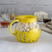 Ecolution Patented Micro-Pop Microwave Popcorn Popper with Temperature Safe Glass, 3-in-1 Lid Measures Kernels and Melts Butter, Made Without BPA, Dishwasher Safe, 3-Quart, Yellow - Grill Parts America