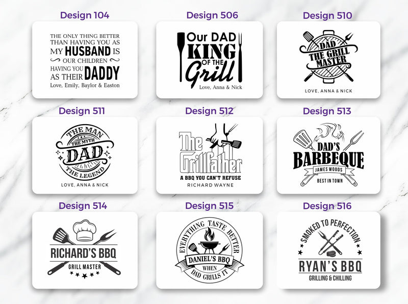 Straga Personalized Cutting Boards | Handmade Wood Engraved Charcuterie | Custom Father's Day Gift for Dad, Husband, Grandpa, King of the Grill, Dad's Barbeque, Grill Master, Dad's BBQ - Grill Parts America