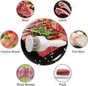 Meat Tenderizer Tool with Ultra Sharp Stainless Steel Needle Blades 2 Pack Meat Tenderizer Tool Profession Kitchen Gadgets Jacquard for Tenderizing and Cooking BBQ, Marinade, Steak, Beef, and Poultry - Grill Parts America