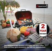 ROMANTICIST 4pc Heavy Duty Grill Accessories for Top Chef - Professional Grill Tools Set & Basic BBQ Tools for Backyard Restaurant Outdoor Kitchen - Deluxe Grill Gift for Dad on Father’s Day Birthday - Grill Parts America