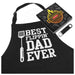 VAGAVY - Best Flippin Dad Ever Dad Apron with Pockets - Bottle Opener and Gift Box Included - Birthday, Father’s Day Grilling Gifts for Papa, Husband - Black Barbeque Apron for Daddy Men - Grill Parts America