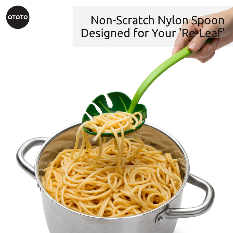 Jungle Spoon Monstera Ladle by OTOTO - BPA-Free Kitchen Spoon High Heat Resistant Nylon Spoon for Cooking for Nonstick Cookware Kitchen Tools & Utensils Spoon, Casserole Spoon - Grill Parts America