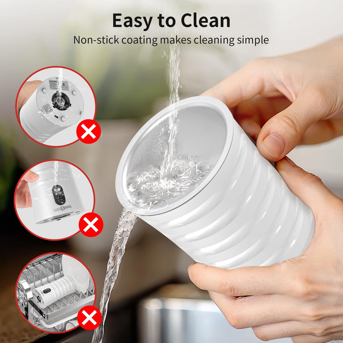 Paris Rhône Milk Frother, Upgraded 4-in-1 Milk Steamer and Frother, Hot & Cold Foam Maker and Milk Warmer with Temperature Control, Auto Shut-Off, Frother for Coffee, Latte, Cappuccino, Macchiato - Grill Parts America