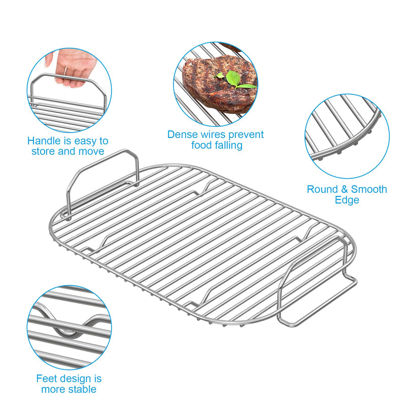 OG701 Smoke Rack for Ninja Woodfire OG701 Series, Replacement for Ninja OG701 OG751 7-in-1 Wood Fire Grill Air Fryer, Perfect Ninja OG700 Woodfire Grills Accessories, Stainless Steel Roast Rack - Grill Parts America