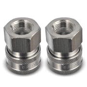 3/8 Quick Connect Fittings by ESSENTIAL WASHER - Set of 2 – 3/8 Inch Female Stainless Steel Pressure Washer Quick Connect Fittings - Quality Pressure Washer Quick Connect Kit 2-Pack - Grill Parts America