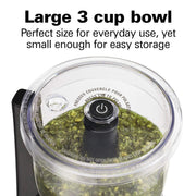 Hamilton Beach Electric Vegetable Chopper & Mini Food Processor, 3-Cup, 350 Watts, for Dicing, Mincing, and Puree, Black (72850) - Grill Parts America