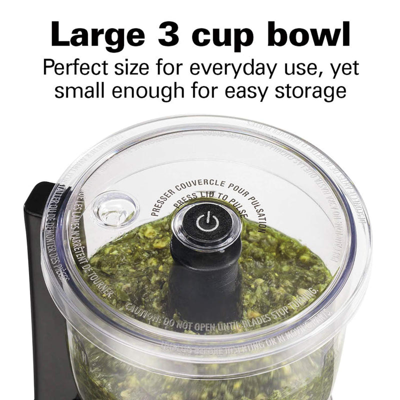 Hamilton Beach Electric Vegetable Chopper & Mini Food Processor, 3-Cup, 350 Watts, for Dicing, Mincing, and Puree, Black (72850) - Grill Parts America