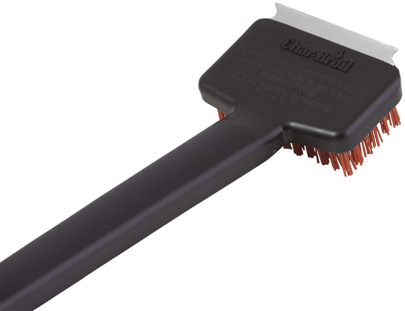 Char-Broil 140 789 - Cool-Clean Brush.,Black/Red,9.3L x 5W x 38H centimetres - Grill Parts America
