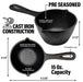Small Cast Iron Basting Pot with Silicone BBQ Brush – Cast Iron Saucepan for Grilling, Smoking, and BBQ Accessories, 15 Oz - Grill Parts America