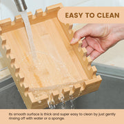 Bamboo Multi-Spoon Rest, Large Baking Tool Holder Rack, YORSEEK BBQ Grill Utensil Holder for Spatulas, Tongs, Ladles, Barbecue Grill Accessories Storage Organizer Multifunction Kitchen Gadgets - Grill Parts America