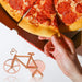 WNX Pizza Cutter, Bicycle Pizza Cutter, Dual Stainless Steel Non-Stick Cutting Wheels for Pizza Lovers, Holiday Vacation Housewarming Kitchen Gadget Cool Men's Gift (Golden) - Grill Parts America