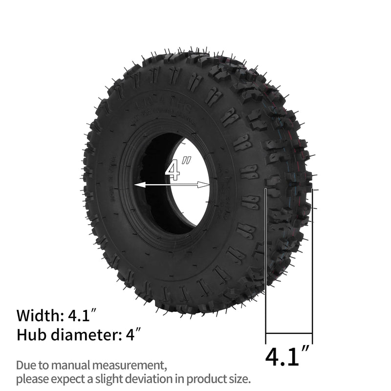 RUTU 4.10/3.50-4 patio tire and inner tube with TR87 bent valve stem