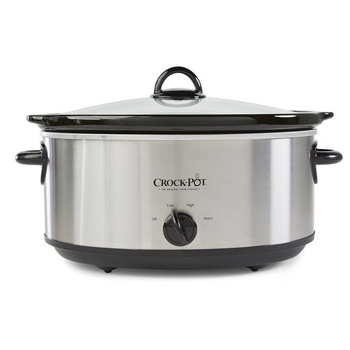 Crock-Pot 7 Quart Oval Manual Slow Cooker, Stainless Steel (SCV700-S-BR), Versatile Cookware for Large Families or Entertaining - Grill Parts America
