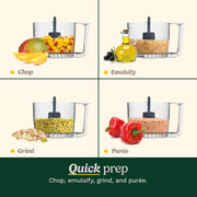 Cuisinart Food Processor, Mini-Prep 3 Cup, 24 oz, Brushed Chrome and Nickel, DLC-2ABC - Grill Parts America