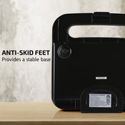 OVENTE Electric Sandwich Maker with Non-Stick Plates, Indicator Lights, Cool Touch Handle, Easy to Clean and Store, Perfect for Cooking Breakfast, Grilled Cheese, Tuna Melts and Snacks, Black GPS401B - Grill Parts America