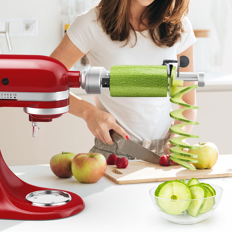 Bestand Spiralizer Attachment Compatible with KitchenAid Stand Mixer, Comes with Peel, Core and Slice, Not KitchenAid Brand Spiralizer Attachment (5 Blades) - Grill Parts America
