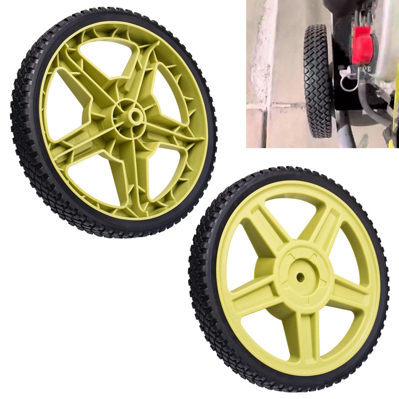 Huthbrother 2-pack 12 x 1.75-inch replacement wheels with 1/2-inch hubs for Homelite and Ryobi patio equipment