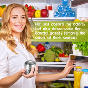 Refrigerator Deodorizer,Lasts for 10 Years,Refrigerator Odor Eliminator,Fridge Deodorizer,More Effective Than Baking Soda Bamboo Air Purifying Bags - Grill Parts America