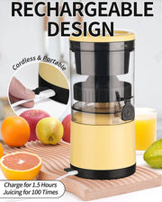 Electric Juicer Rechargeable - Citrus Juicer Machines with USB and Cleaning Brush Portable Juicer for Orange, Lemon, Grapefruit - Grill Parts America