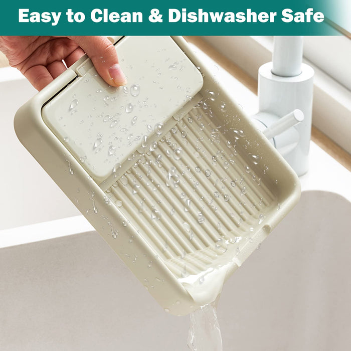 Spoon Rest for Kitchen Counter - 2Pack Spoon Holder for Stove Top, Pot Lid Holder with Drip Pad for Ladle|Spatula|Tongs|Forks|Utensil Holder Organizer - Grill Parts America