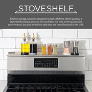 StoveShelf 30" Length Black Magnetic Shelf for Kitchen Stove - Kitchen Storage Solution with Zero Installation - Over Stove Spice Rack Organizer - Grill Parts America