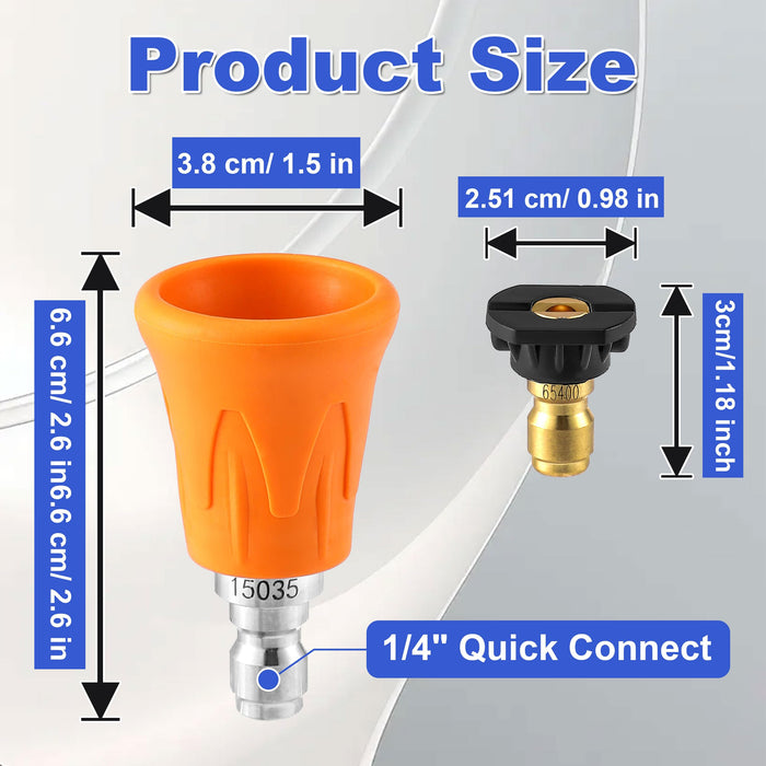 RIDGE WASHER Pressure Washer Nozzle Set - 5 Tips With Protective Guard & Quick Connect