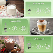 Maestri House Milk Frother, 21OZ Variable Temp and Froth Thickness Milk Frother and Steamer, Smart Touch Control Milk Warmer, Dishwasher Safe, Memory Function for Latte Cappuccino Hot Chocolate - Grill Parts America
