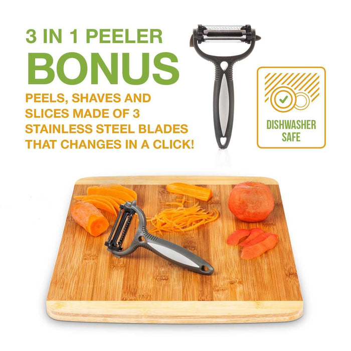 Fat Separator With Bottom Release, 4 Cup Gravy Separator for Cooking with Oil Strainer, Kitchen Gadgets Grease Separator Packaged with a 3-in-1 Multifunctional Peeler (Red) - Grill Parts America