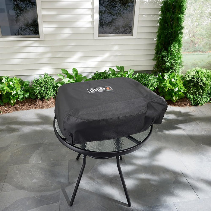Weber Premium Cover for Slate 43 Plancha Grill, Breathable, UV and Water Resistant, Protection from Wind and Weather, Grill Cover, BBQ Cover - Black (3400112) - Grill Parts America