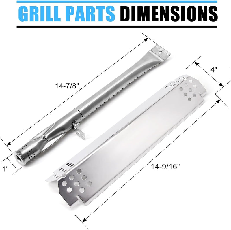 Replacement Parts for Nexgrill 720-0830X, Gas Burners and Flame Tamers Kit Replacement for Nexgrill 4 Burner 720-0830X Gas Grill